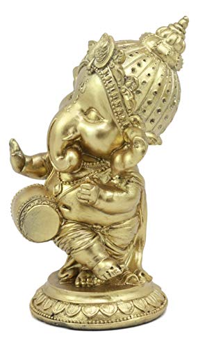 Estatua decorativa de Ganesha danzante de 6 pulgadas miniatura 3