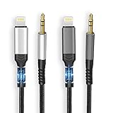 【Súper duradero】: la cabeza del cable AUX agrega una capa protectora para mejorar la durabilidad y reducir el desgaste. Funda trenzada de nailon de alta calidad (la estructura central de cobre estañado), después de la prueba, el cable se puede doblar 95 grados 5000 veces.