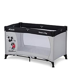 Hauck Lettino da Viaggio Dream N Play - Culla Neonato Fino a 15kg - Letto Pieghevole 60x120cm - Box Bambini Leggero con Borsa inclusa - Grigio, Topolino