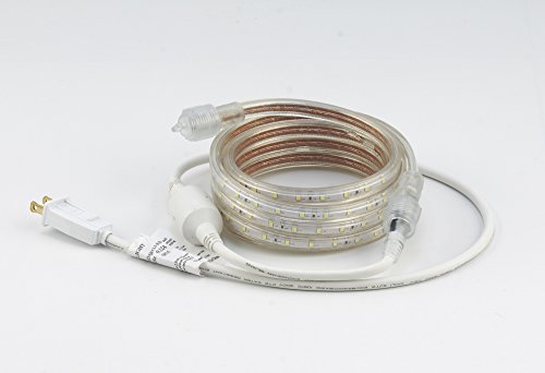 CBConcept UL Listed, 10 Feet, 1080 Lumen, Blue, Dimmable, 110-120V AC Flexible Flat LED Strip Rope Light, 180 Units 3528 SMD LEDs, Indoor Outdoor Use, Accessories Included, Ready to use - Thumbnail 7