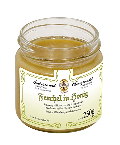 Fenchel in Honig 250g - Honig mit gemahlenem Fenchel, ohne Zusätze (von Imkerei Nordheide) Cover