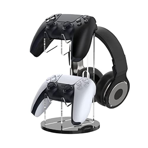 ヘッドセットホルダー ヘッドフォン スタンド、ゲーミング ヘッドセット ホルダー PC ゲーム ディスプレイおよびワイヤレス ヘッドフォン用ユニバーサル ハンガー(Crystal)