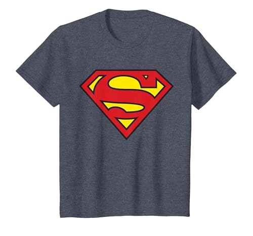 Image of DC Kids Superman Logo Classic T-Shirt, Youth, Heather Blue, Small
