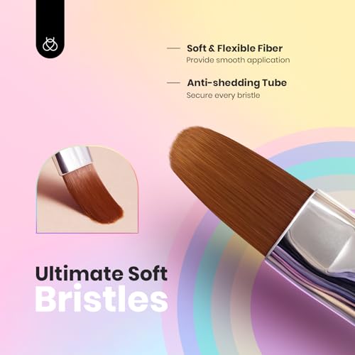 Image of Beetles Gel Nail Art Brushes, 6 Pcs Double-Ended Fingernail Art Design Pens Gel Paint Liner Ombre Gradient French Tip Brush Dotting Pen Nail Brush Set, DIY Manicure Tools Gift for Women