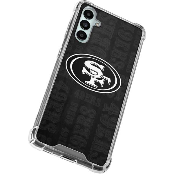 Skinit Clear Phone Case Compatible with Galaxy A14 5G - Officially Licensed NFL San Franciso 49ers Black & White Design