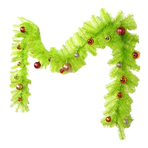 Guirnalda de Navidad, fácil de Dar Forma y Mostrar, 2,7 m, de Guirnalda de Mesa, Corona de Navidad de Pino Realista, decoración versátil y Resistente a los Rayos UV, para escaleras y Porche al