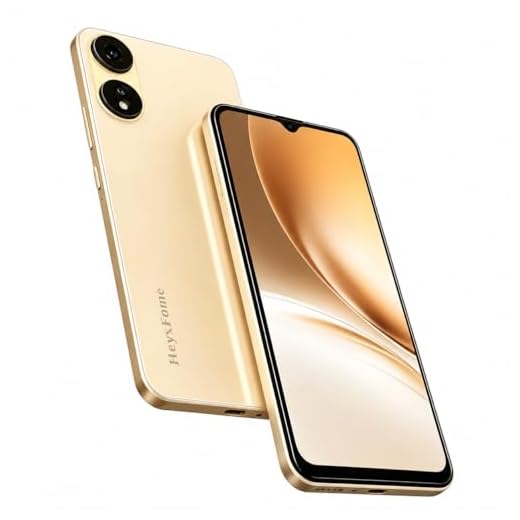 HeyxFome Android Phones Unlocked for T-Mobile, Android 12 Phone(2025), 6+16GB/256GB TF Octa Core, Dual SIM Unlocked Phones, 13MP Cell Phone, 6.5" HD+ Screen, 4G/GPS/Face ID US (Bright Gold)