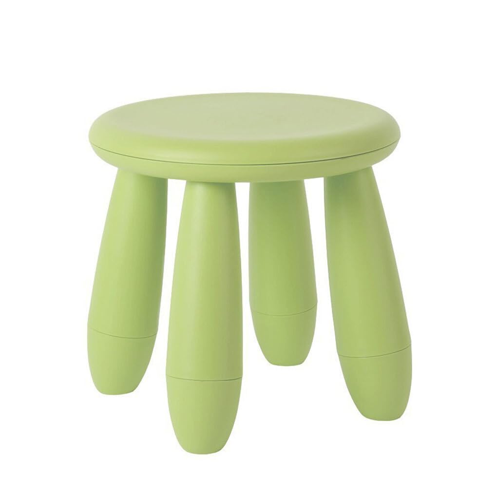 QUXVUIS Children Plastic Stool Adult Chair Thickened Footboard Kindergarten Floor Small Bench Non-slide Kids Furniture, Green
