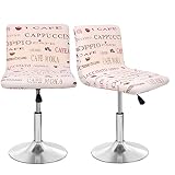 Deisy Dee Dining Room Chair Covers,Bar Stool Covers,Barstool Chair Slipcovers Pack of 2