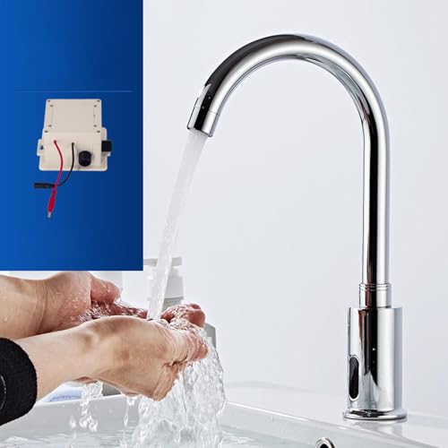 Grifo de lavabo con sensor automático sin contacto y aleación resistente 8