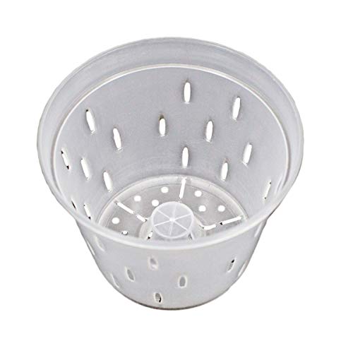 Truedays Clear Orchid Pots With Holes Plastic Flower Planter 5.5 Inch 4 Pack #TOP2