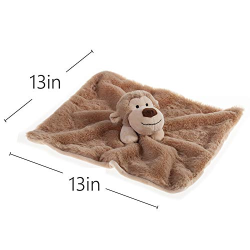 Apricot Lamb Stuffed Animals Monkey Security Blanket Infant Nursery Character Blanket Luxury Snuggler Plush Baby Lovey(Monkey, 13 Inches) #TOP3