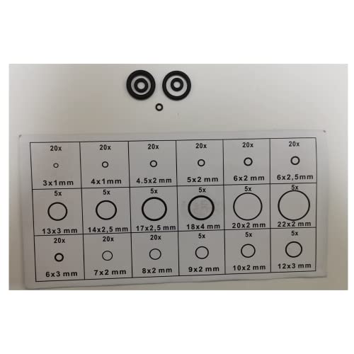 Wonblifs 225 Pcs Rubber O-Ring Assortment Kit Set 18 Size Nitrile Rubber O-Ring Sealing Ring Kit For Professional Plumbing, Faucet, Automotive, Mechanic, Repairs, Air Or Gas Connections #TOP4