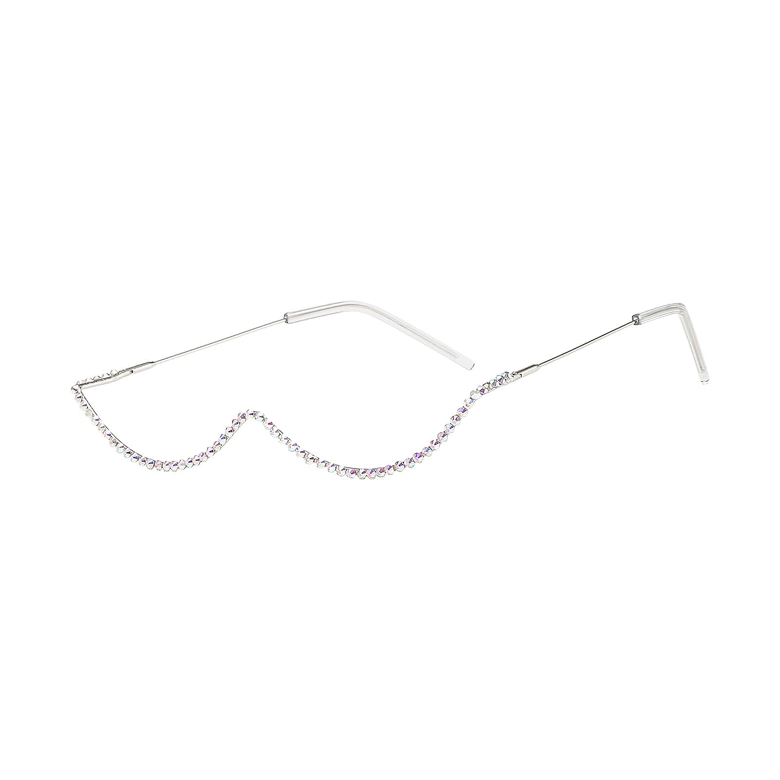 Lunettes semi-cerclées géométriques en métal de qualité supérieure accessoire décoratif - 8