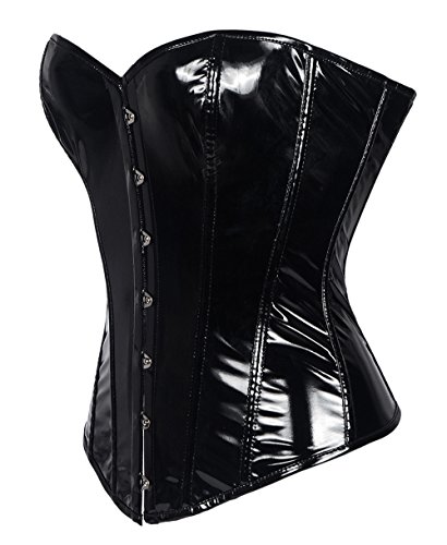 Sayfut Pvc Leather Steampunk Gothic Wasit Trainer Overbust Corset Bustier M #TOP3