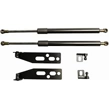 TSUBASA Lift Supports for 2011-2019 Toyota Vitz XP130/Toyota Yaris XP150/Toyota Vios XP150 Front Bonnet Hood Modify Carbon Fiber Gas Charged Shock Dampers Spring Struts Bar 2 PCS Normal Black
