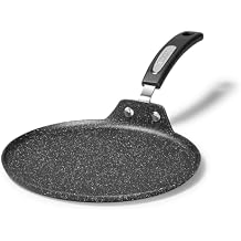 Starfrit The Rock 26cm 10" Non-Stick Multi Pan - Tawa - Durable Forged Aluminum - Induction Ready - Oven Safe - PFOA Free - Easy to Clean - Black