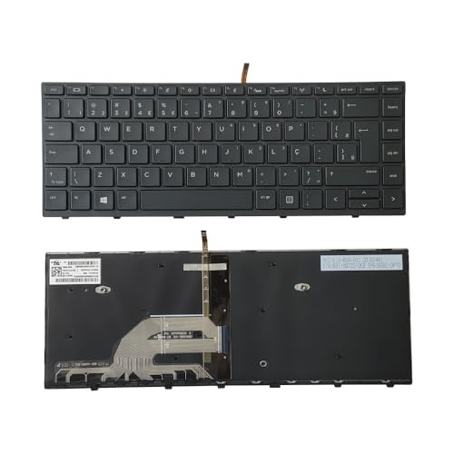 Clavier rétroéclairé pour HP Probook 440 G5 et 840 G3 avec touches noires fluides
