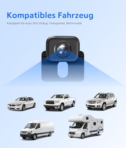 W12 Cam Camera de Recul sans Fil pour Voiture: Camera de Recul HD 1080P avec Vision Nocturne en Couleur, Caméra de Recul Étanche IP69K Supportant 2 Caméras – Image 3