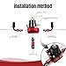 YESHMA EFI Fuel Pressure Regulator Kit 0-100psi with Gauge 6AN Fuel Line Fitting Universal Adjustable Aluminum (Black+Red)