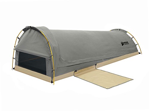 Kodiak Canvas 1-Person Canvas Swag Tent With Sleeping Pad, Olive, One Size #TOP1
