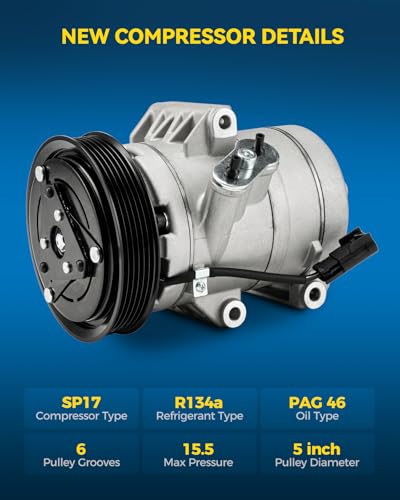 Image of PHILTOP Air Conditioner AC Compressor with Clutch for 2006-2007 Fusion,2008 2009 Fusion 2.3L,2010-2012 Fusion 2.5L,2006-2009 Milan, 2010 2011 Milan 2.5L,2006 Zephyr, Air Conditioning Compressor