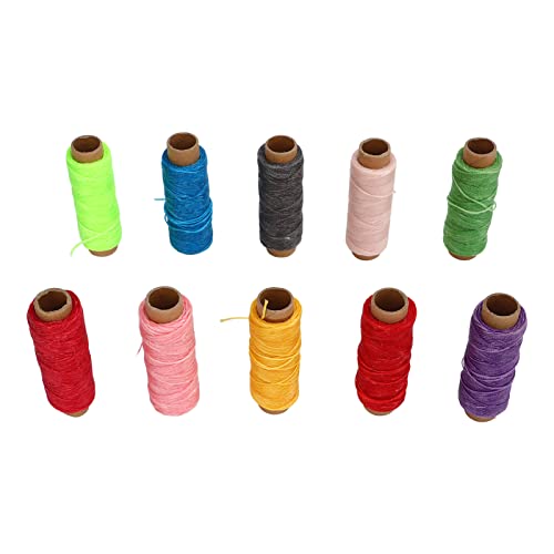 Hilo encerado 10 piezas 50m 10 colores para coser miniatura 3
