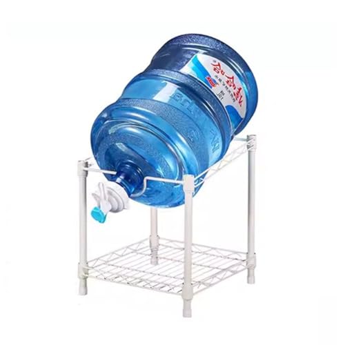 SBCGFY Soporte para Jarra De Agua, Estante De Almacenamiento Desmontable para Botellas De Agua, Resistente, con Estante para El Hogar, La Oficina Y La Cocina, Blanco, 32 X 29 X 35 Cm