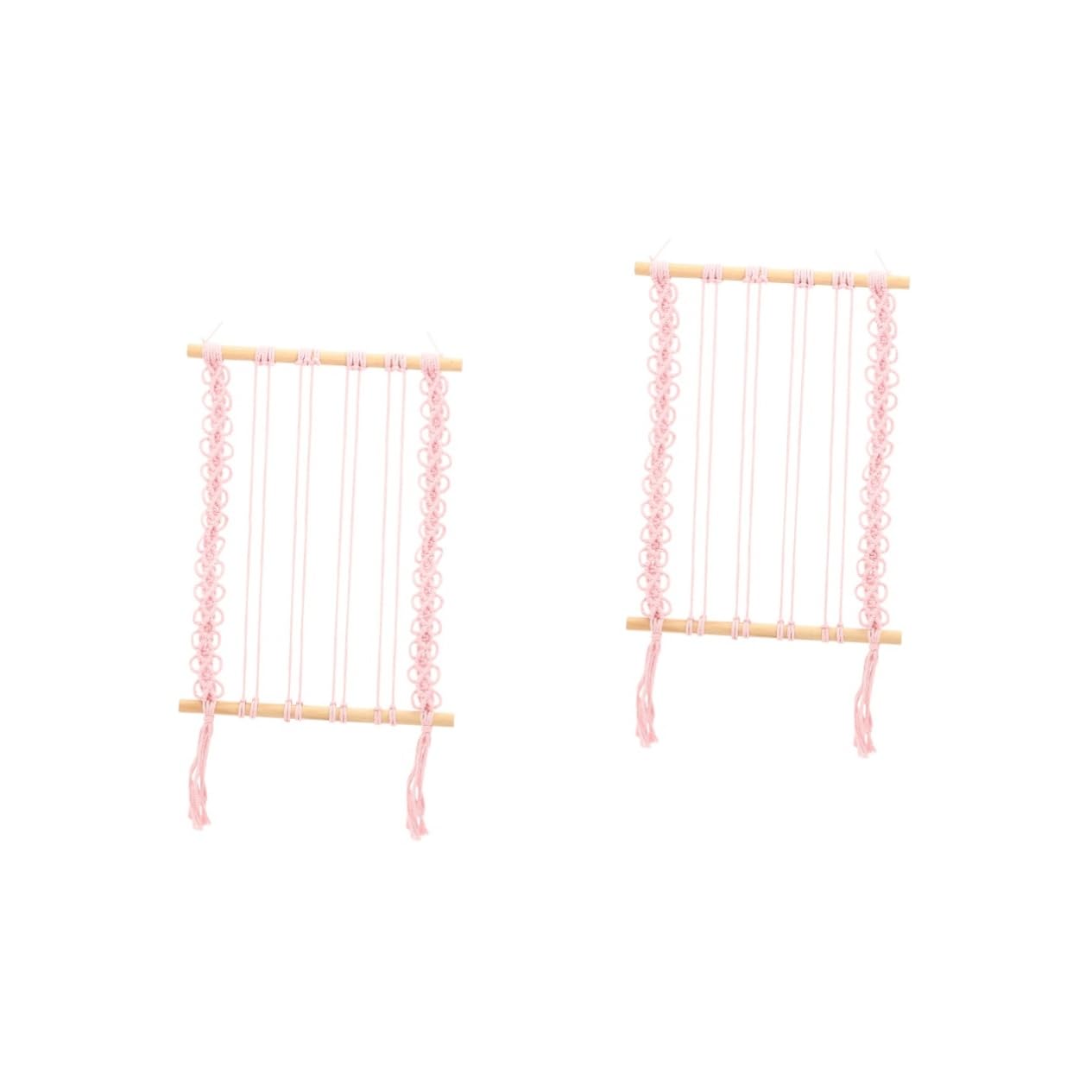 Organisateur de barrettes macramé Vaguelly : lot de 2 supports suspendus pour accessoires cheveux