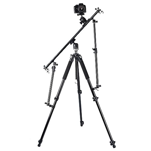 Camera Slider Support Arm Stabilizer, Aluminium Alloy Foldable Photography Camera Video Slider Support Tripod Rods with Clamp