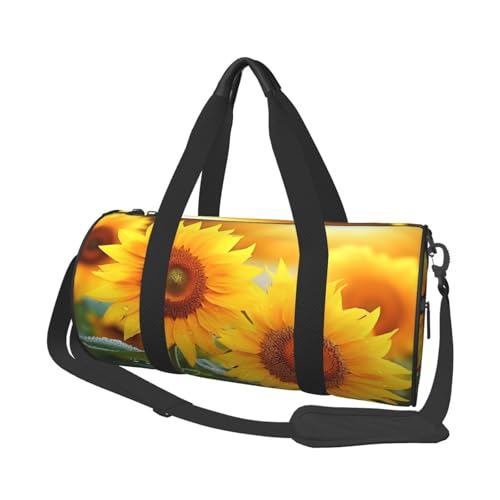 Sac de weekend tournesol en toile pour ranger vos articles personnels