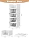 5 Pack Closet Organizer System, Stackable Plastic Clothes Storage Basket, Stackable, Foldable Organizers for Wardrobe Clothes Organizer Suitable for Bedrooms Bathrooms Kitchen Living Rooms Office Dorm
