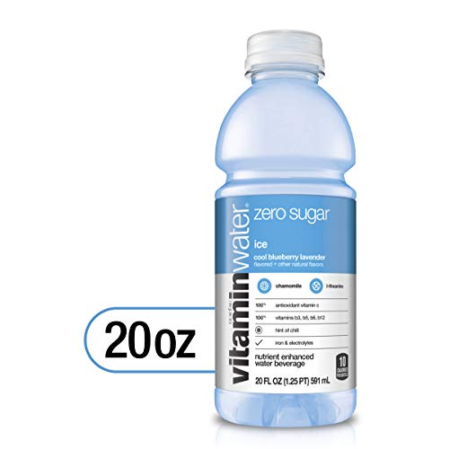 Vitaminwater Zero Sugar Ice, Ice Cool Blueberry-Lavender Flavored, Electrolyte Enhanced Bottled Water with Vitamin b5, b6, b12, 20 Fl Oz, 12 Pack - Thumbnail 6