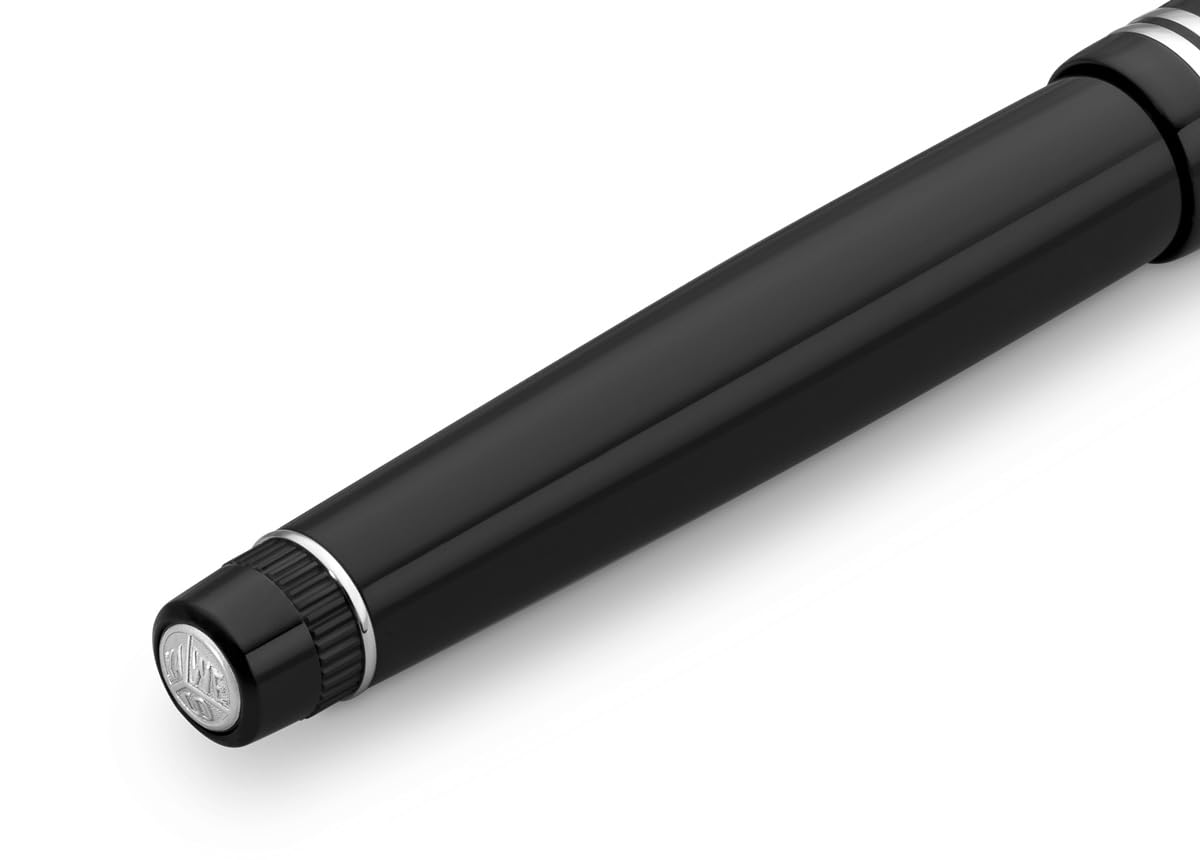 Kaweco DIA2 - Penna stilografica cromata con esclusiva penna stilografica in acrilico per cartucce d'inchiostro con elegante scatola di metallo, 16 cm, larghezza penna: F (fine)