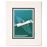 Lantern Press 8x10 Inch Matted Art Print Wall Decor, Pearl Harbor, Hawaii, USS Arizona Memorial