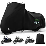 Motorcycle Cover Waterproof for Indian Scout/Scout Bobber/Scout Sixty/Sport Chief, Heavy Duty Outdoor Sun Rain Snow UV Dust All Weather Protection Motorbike Cover with Soft Cotton Lining & Lock Hole