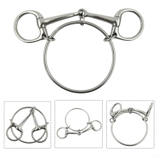Broca de media mejilla acero inoxidable filete caballo equitación 12.5cm 5