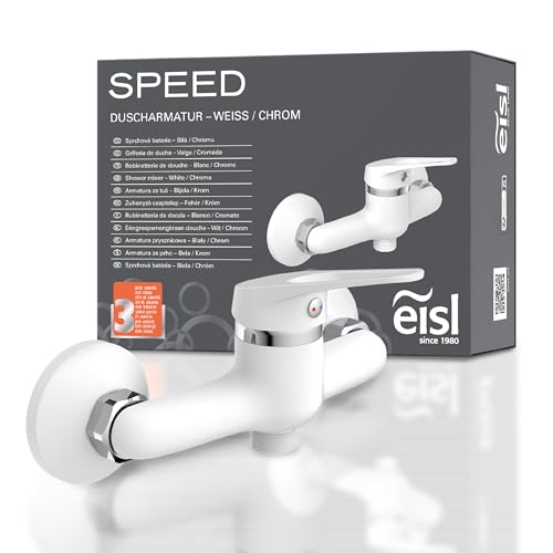EISL NI168SCR-W Speed Mitigeur de douche, mitigeur de douche pour salle de bain, mélangeur chrome/blanc