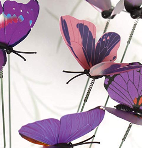 Papillon sur tige ornement pot de fleur et accessoire de jardinage