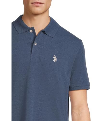 Image of U.S. POLO ASSN. Men Cotton Regular Fit Solid Polo With Small Pony | Two-Button Closure Pique Polo Shirt, Summer Fashion Golf Shirt