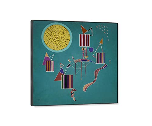 Abstrakte Kunst Leinwandbild Intime Nachricht von Wassily Kandinsky Leinwand Wandkunst für Home Decoration 90x90cm Schwarz Gerahmt