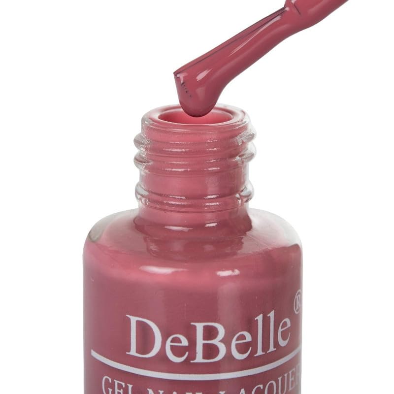 Image of DeBelle Gel Nail Polish Magical Misha(Dark Magenta Mauve Nail Paint)|Non UV - Gel Finish |Chip Resistant | Seaweed Enriched Formula| Long Lasting|Cruelty and Toxic Free| 6ml