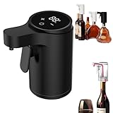 Electric Wine Decanter with Aerator,USB Rechargeable Automatic Wine Bottle Dispenser,Adjustable Dosing Smart Whiskey Pourer, Perfect Gifts for Wine Lovers ο»Ώ (Black)