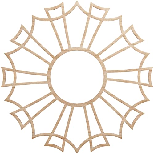 Image of Ekena Millwork 28 inchOD x 9 7 /8 inchID x 3 /8 inchT Augustus Wood Fretwork Pierced Ceiling Medallion, Alder