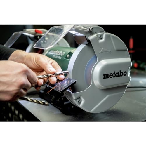 Metabo 8-Inch Heavy Duty Bench Grinder, 3,600 RPM, 5.5 Amps, LED Light, Adjustable Eye Shield and Spark Deflector, DS 200 Plus, 604200420 - Thumbnail 4