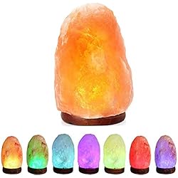 Lamparas De Sal Y Cuarzo H HANSEL HOME Lámpara de Sal del Himalaya Usb Led Cambia de Color Continuo Totalmente Natural - Clásico