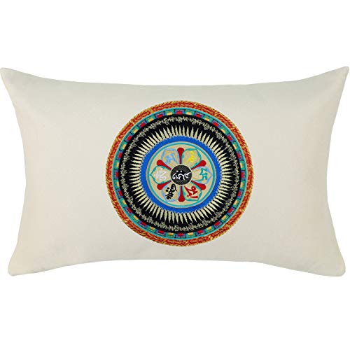 Coussin de méditation Mandala grand format 40x60 pour canapé salon - 2