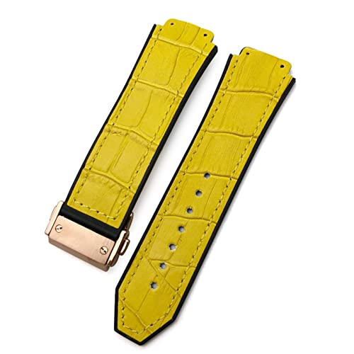 Bracelet de montre en cuir de vachette 20mm 22mm silicone agate Hublot