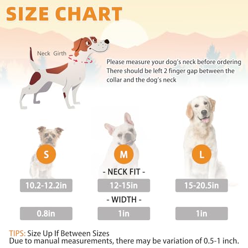 Image of Martingale Collar for Dogs for Small Medium Large Dogs, Soft Padded Nylon No Pull Dog Collar with Buckle, Adjustable No Slip Heavy Duty Durable Puppy Training Collar for Boys Girls, Orange M