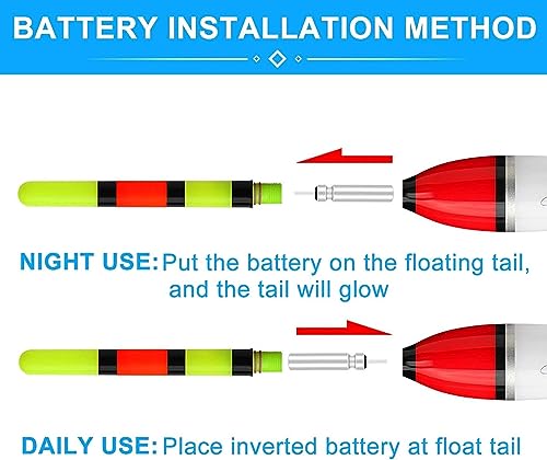 Foto von Led Posen Angeln, 3 Stück Led Angelposen Mit Gravity Sensing Und Metall Basis, Angelpose Laufpose Allroundpose Schwimmer Karpfenposen Zum Angeln Am See Teich Oder Fluss (6g+8g+12g)
